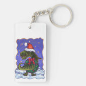 Tyrannosaurus Kerstmis Sleutelhanger (achterkant)