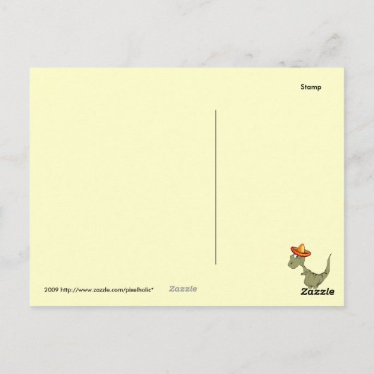 Tyrannosaurus Mex Briefkaart (Achterkant)