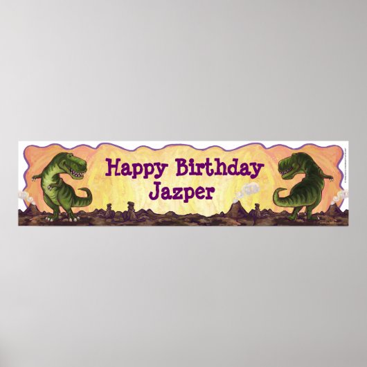 Tyrannosaurus Party Centre Poster (Voorkant)