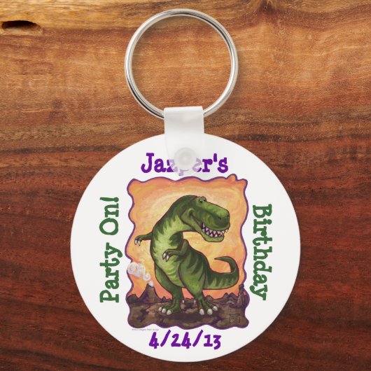 Tyrannosaurus Party Centre Sleutelhanger (Voorkant)