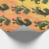 Tyrannosaurus Patronen Cadeaupapier (Hoek)