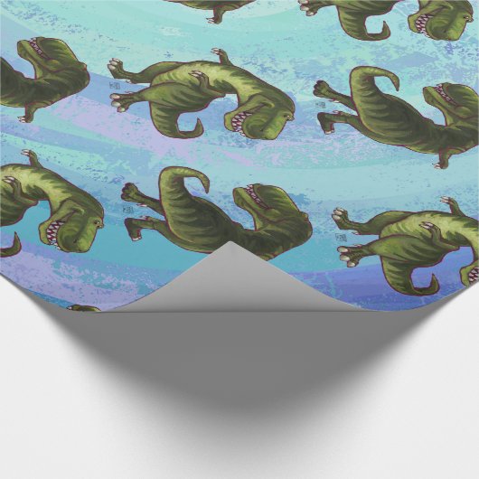 Tyrannosaurus Patronen Cadeaupapier (Hoek)