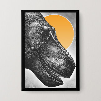 Tyrannosaurus Portret Knop Button