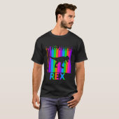 Tyrannosaurus rex Animal Rainbow Bubble met Silho T-shirt (Voorkant volledig)
