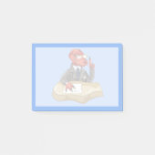 Tyrannosaurus rex baas zit aan een bureau. 2 post-it® notes (Voorkant)