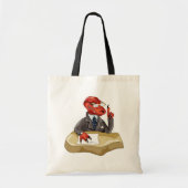 Tyrannosaurus rex baas zit aan een bureau. 2 tote bag (Voorkant)