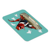 Tyrannosaurus rex baas zit aan een bureau. magneet (Rechterzijde)