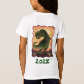 Tyrannosaurus Rex Birthday Girl T-Shirt (Achterkant)