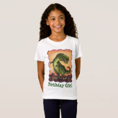 Tyrannosaurus Rex Birthday Girl T-Shirt (Voorkant volledig)