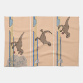 Tyrannosaurus Rex Bowling Kitchen Towel Theedoek (Horizontaal)