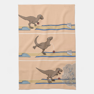 Tyrannosaurus Rex Bowling Kitchen Towel Theedoek
