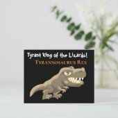 Tyrannosaurus Rex Briefkaart (Staand voorkant)
