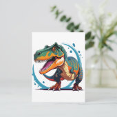 Tyrannosaurus Rex Briefkaart (Staand voorkant)
