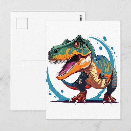 Tyrannosaurus Rex Briefkaart (Voorkant / Achterkant)
