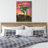 Tyrannosaurus Rex Canvas Afdruk (Insitu (Slaapkamer))
