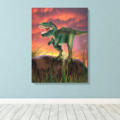 Tyrannosaurus Rex Canvas Afdruk (Insitu (Houten vloer))