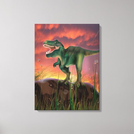 Tyrannosaurus Rex Canvas Afdruk (Voorkant)