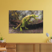 Tyrannosaurus Rex Canvas Afdruk (Insitu (Woonkamer))