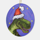 Tyrannosaurus Rex Dino kerstversiering Keramisch Ornament (Links)