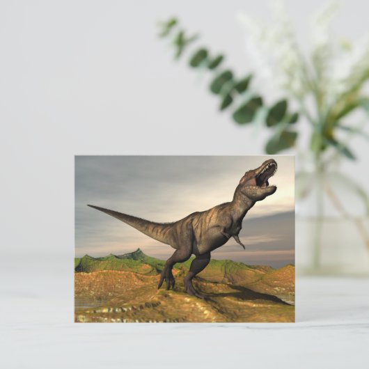 Tyrannosaurus rex dinosaur - 3D rendering Briefkaart (Staand voorkant)