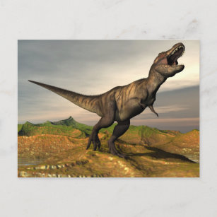 Tyrannosaurus rex dinosaur - 3D rendering Briefkaart