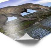 Tyrannosaurus rex dinosaur - 3D rendering Foto Afdruk (Hoek)