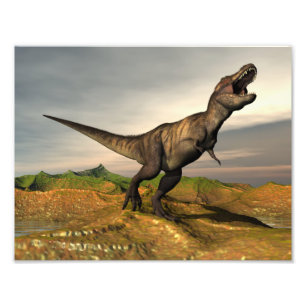 Tyrannosaurus rex dinosaur - 3D rendering Foto Afdruk