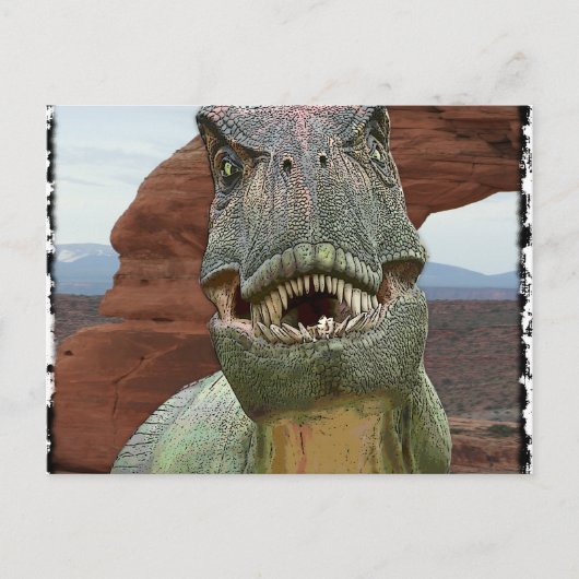 Tyrannosaurus Rex Dinosaur Briefkaart (Voorkant)