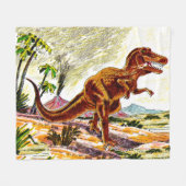 Tyrannosaurus Rex Dinosaur Fleece Deken (Voorkant (Horizontaal))