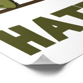 Tyrannosaurus Rex Dinosaur Hates Push Ups Poster (Hoek)