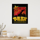 Tyrannosaurus Rex Dinosaur Invasion Poster (Keuken)