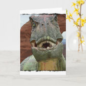 Tyrannosaurus Rex Dinosaur Kaart (Gele Bloem)