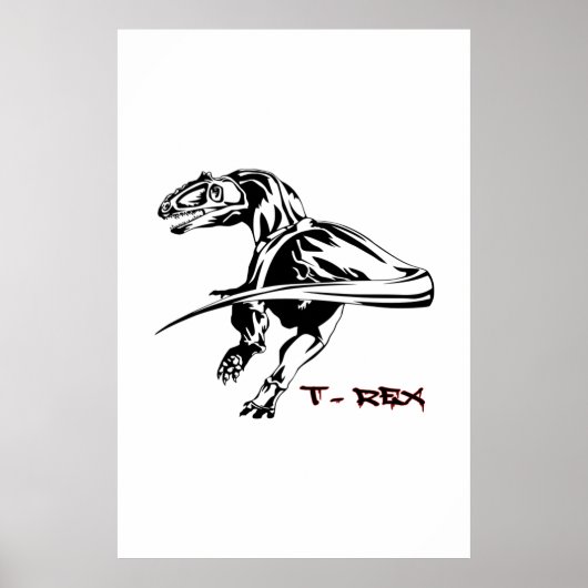 Tyrannosaurus rex Dinosaur Poster (Voorkant)