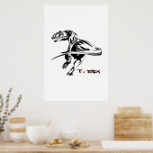 Tyrannosaurus rex Dinosaur Poster (Keuken)