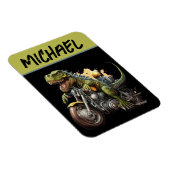 Tyrannosaurus Rex Dinosaur Riding Motorcycle Magneet (Rechterzijde)