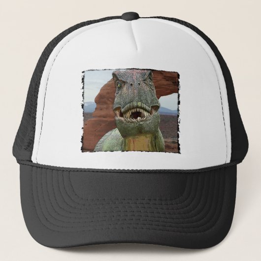 Tyrannosaurus Rex Dinosaur Trucker Pet (Voorkant)