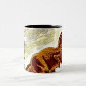 Tyrannosaurus Rex Dinosaur Tweekleurige Koffiemok (Center)