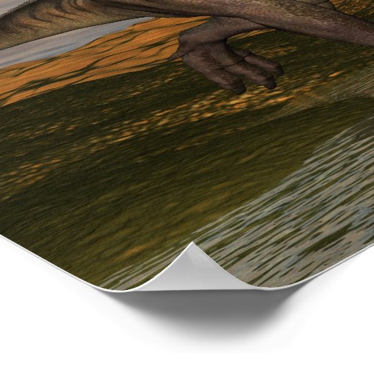 Tyrannosaurus rex dinosaurus - 3D rendering Poster (Hoek)