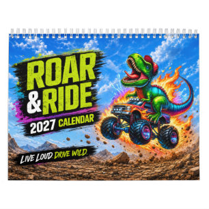 Tyrannosaurus Rex Dinosaurus & Monster Truck 2027 Kalender