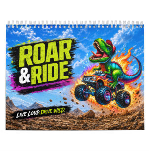 Tyrannosaurus Rex-dinosaurus & Monster Truck Kalender