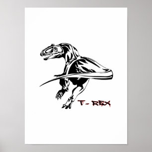 Tyrannosaurus rex dinosaurus poster