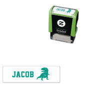 Tyrannosaurus rex dinosaurus silhouet Kinder naam Zelfinktende Stempel (In situ)