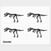 Tyrannosaurus rex dinosaurus skelet rechthoekige sticker (Vel)