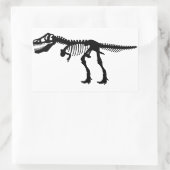 Tyrannosaurus rex dinosaurus skelet rechthoekige sticker (Tas)