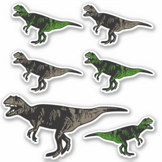 Tyrannosaurus rex dinosaurus-Stickers Sticker (Voorkant)