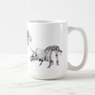 Tyrannosaurus rex en Triceratops Koffiemok