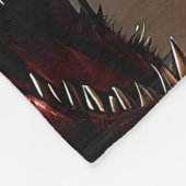 Tyrannosaurus rex eng gezicht, fleece deken (Hoek)