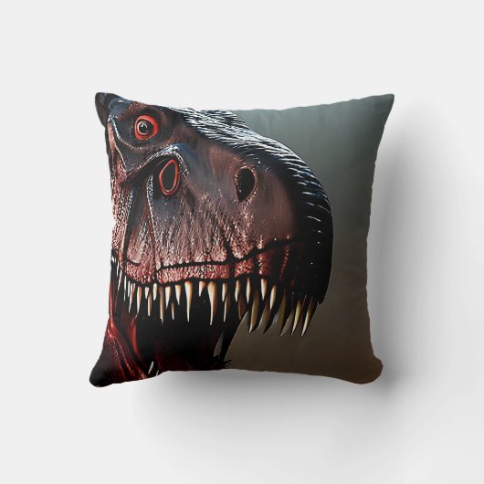 Tyrannosaurus rex eng gezicht, kussen (Achterkant)