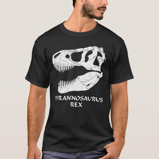Tyrannosaurus Rex Fossil Skull T-Shirt (Voorkant)