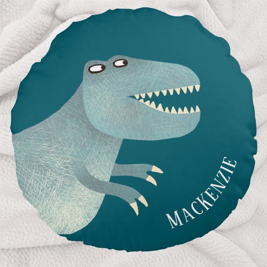 Tyrannosaurus Rex Fun gepersonaliseerd Rond Kussen